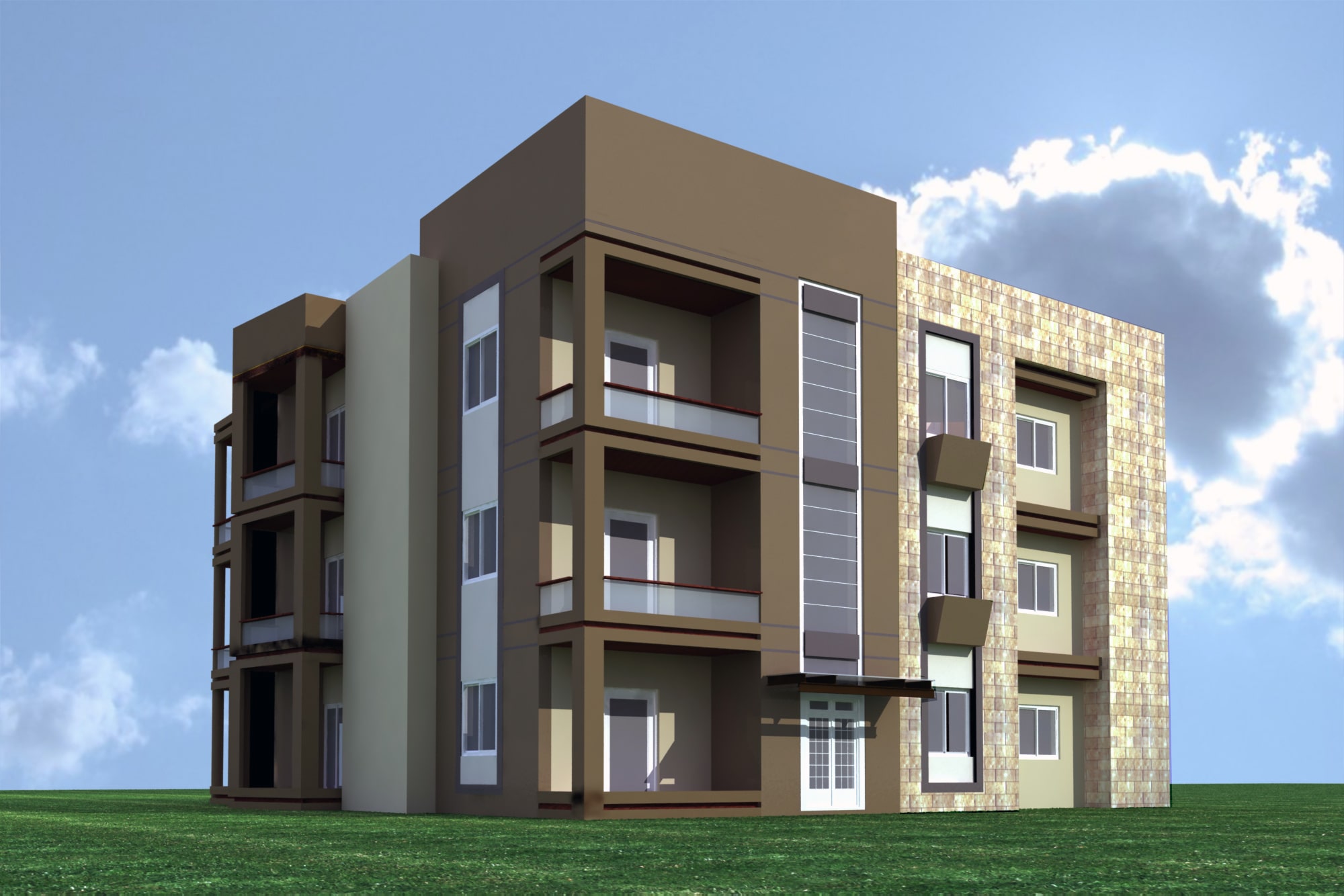 Exterior Render of block A Dhour Amioun 1