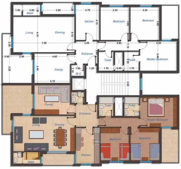 Floor Plan: Block C Dhour Amioun