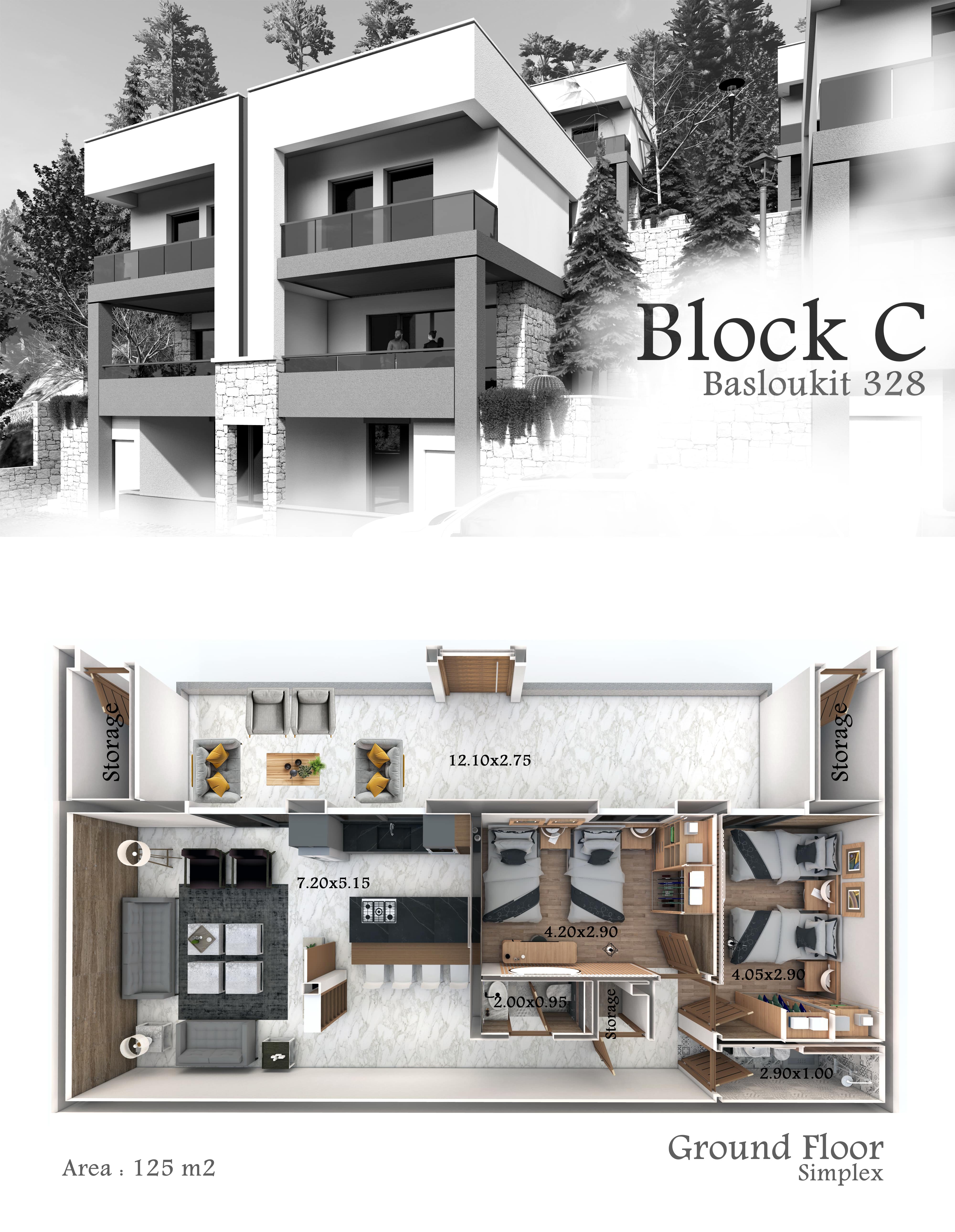 Block C simplex floor plan